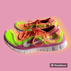 NIKE Free Bright Colorful Shoes 5.0 Sneakers Slip On BRS 1000 Nike+ 7.5 Size